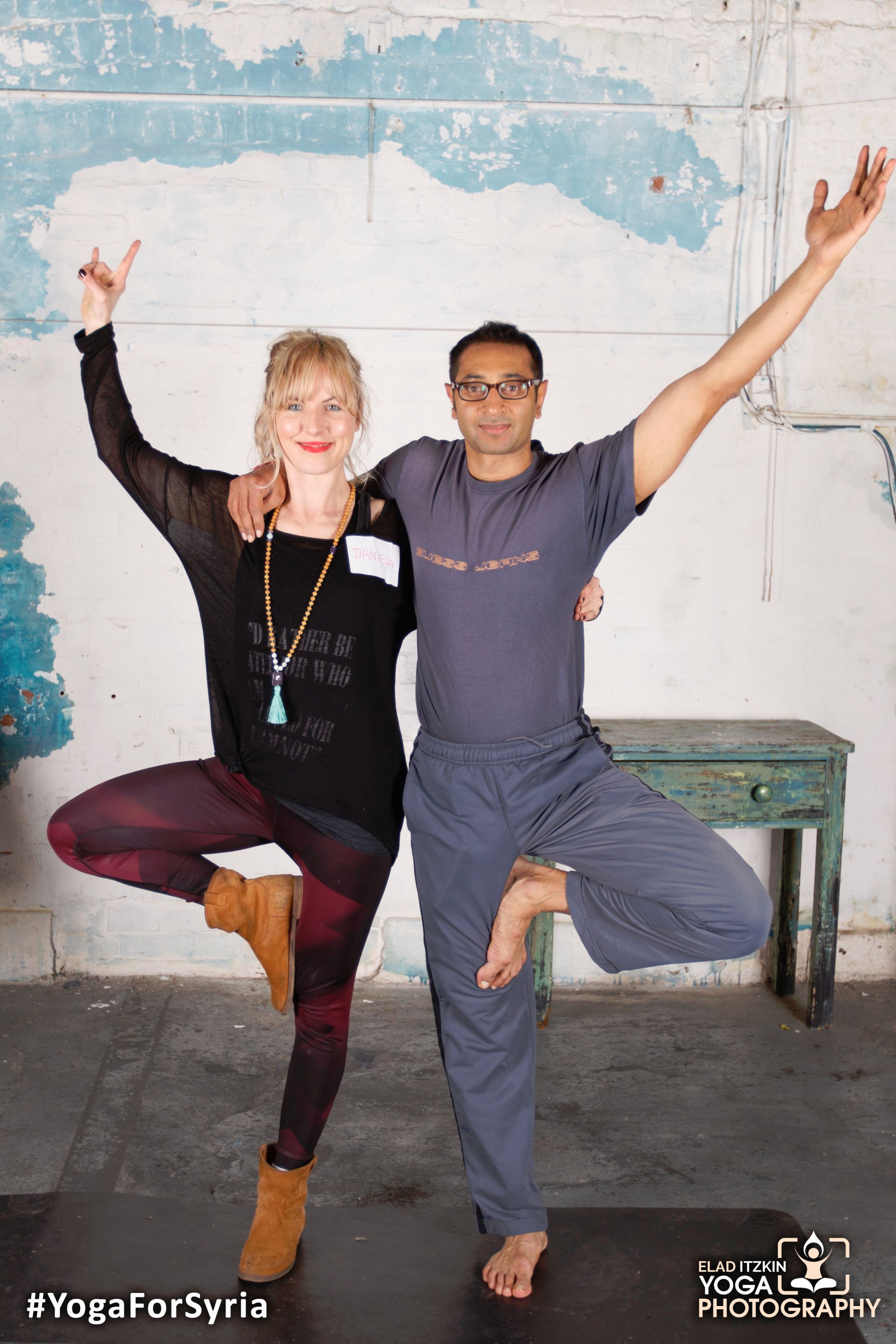 Yoga for Syria event in the Ugly Duck London, November 2015 (#YogaForSyria)