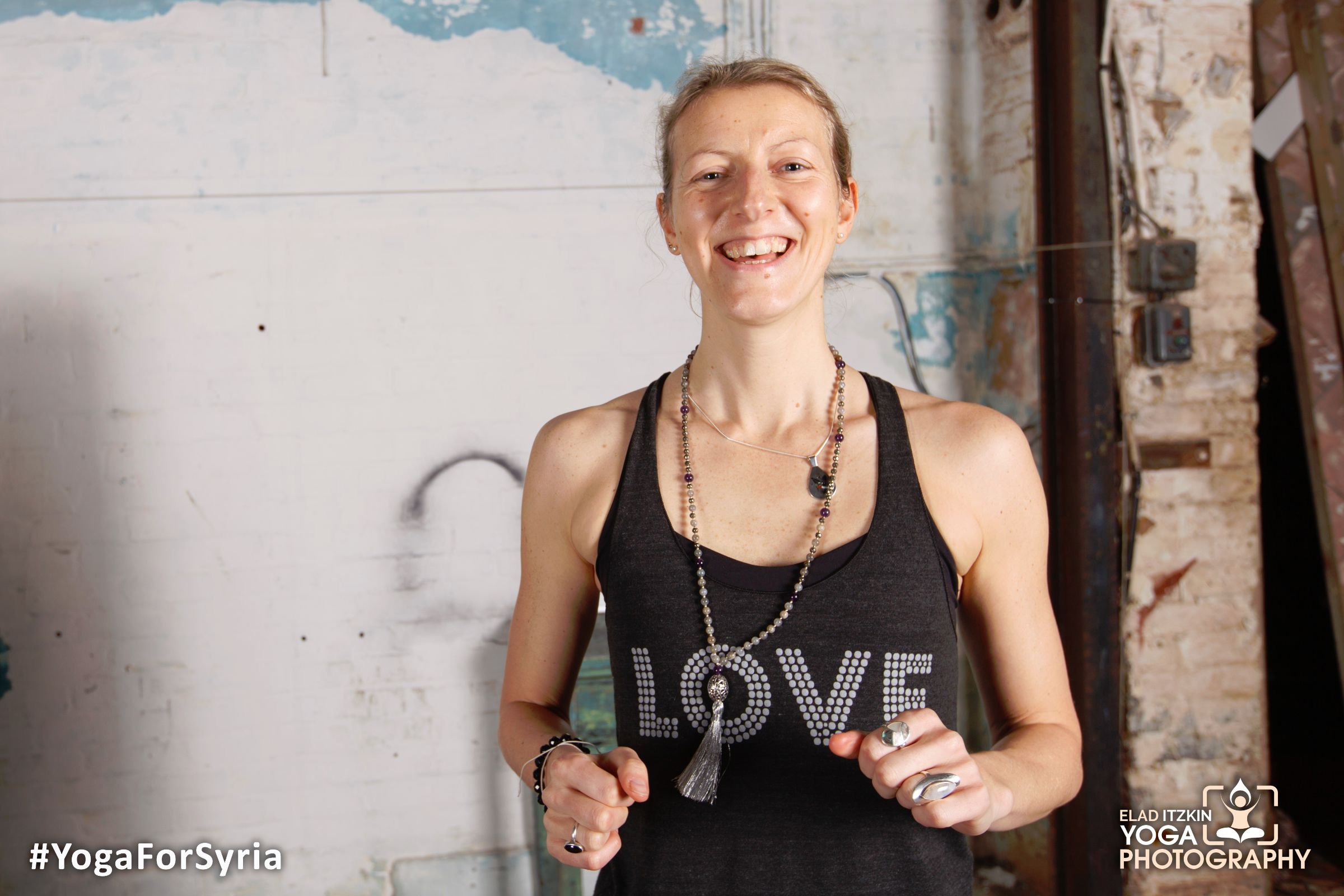 Yoga for Syria event in the Ugly Duck London, November 2015 (#YogaForSyria)